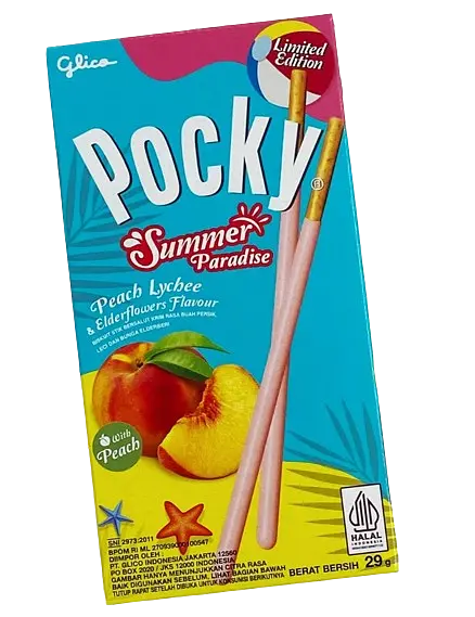 Японські палички Pocky Summer Paradise зі смаком персика лічі та бузини 29г - фото 3