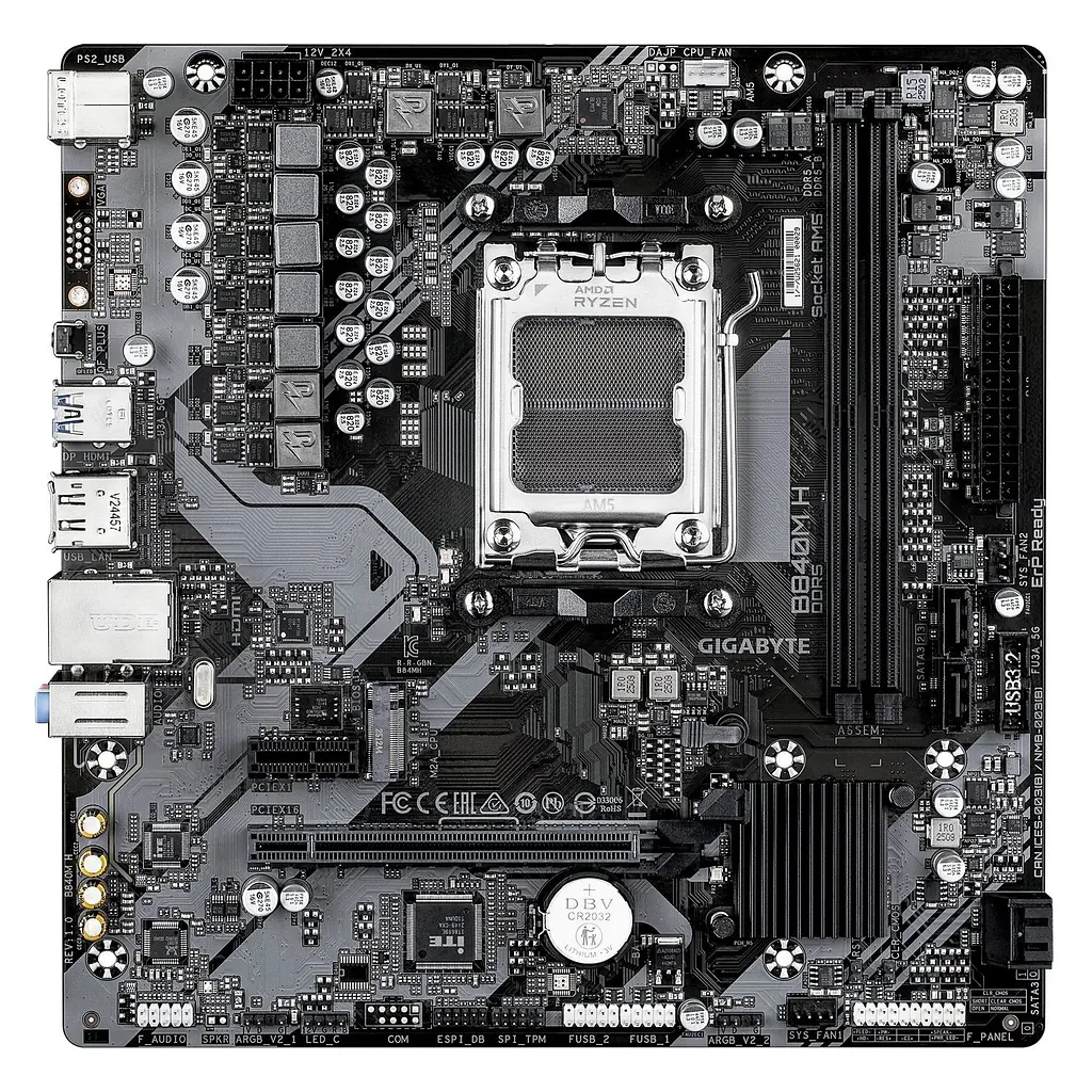 Материнська плата Gigabyte B840M H Socket AM5 - фото 2