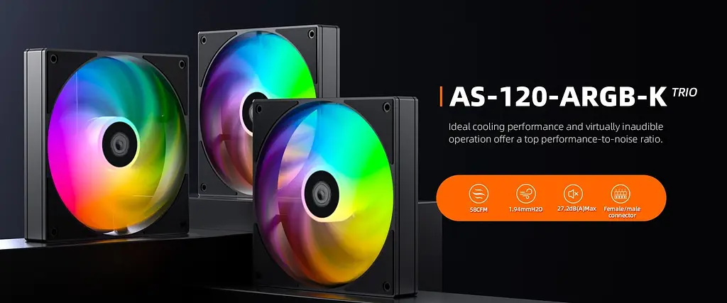 Вентилятор ID-Cooling AS-120-ARGB-K TRIO (AS-120-ARGB-K TRIO) - фото 11