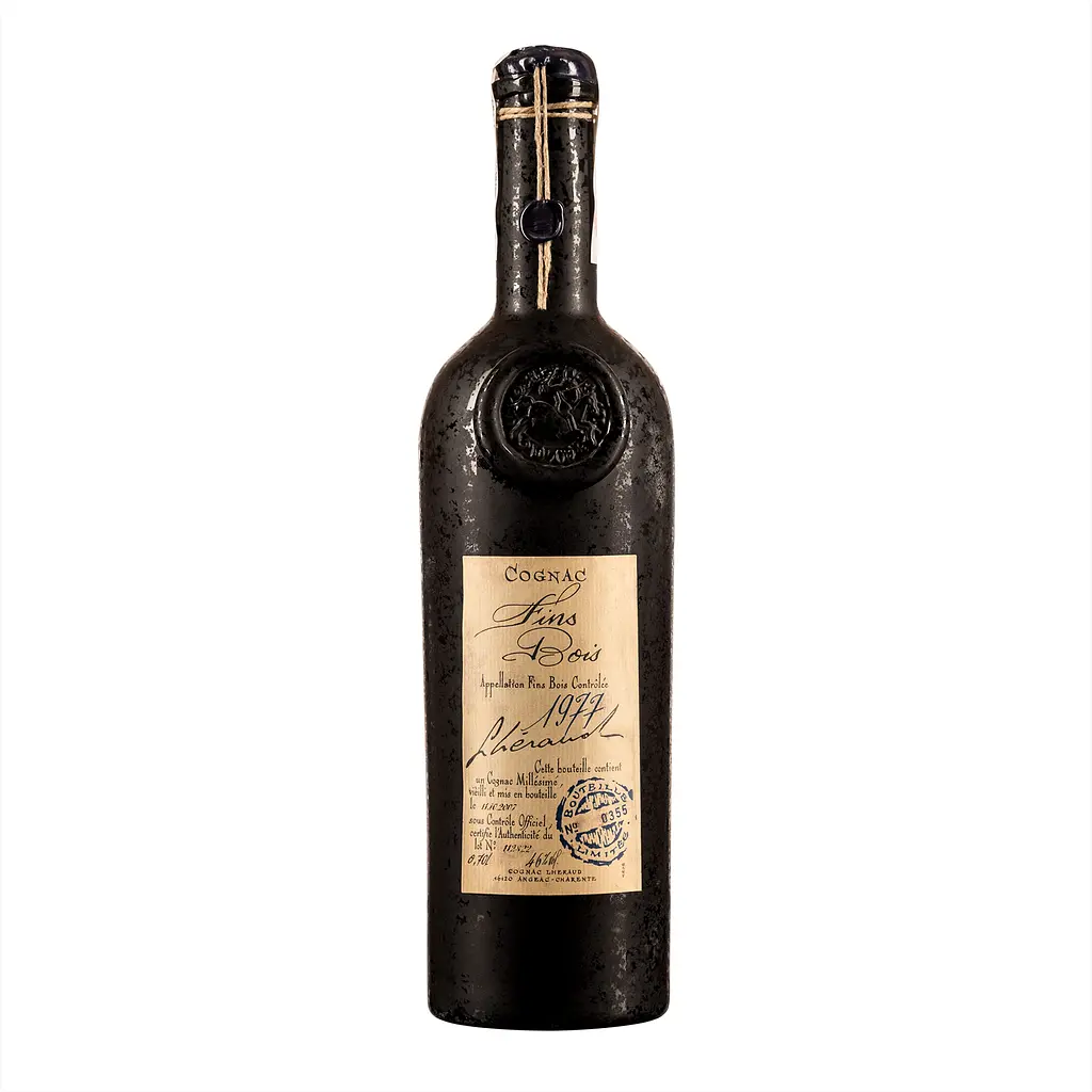 Коньяк Lheraud 1977 Fins Bois, у дерев'яній коробці, 46%, 0,7 л - фото 2