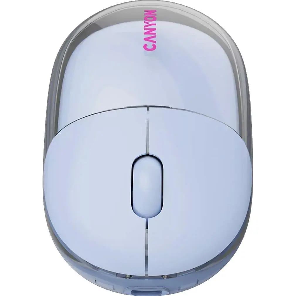Мышь Canyon OnClick 24 BT/ Wireless Transparent/Blue (CNS-CMSW24BL) - фото 7