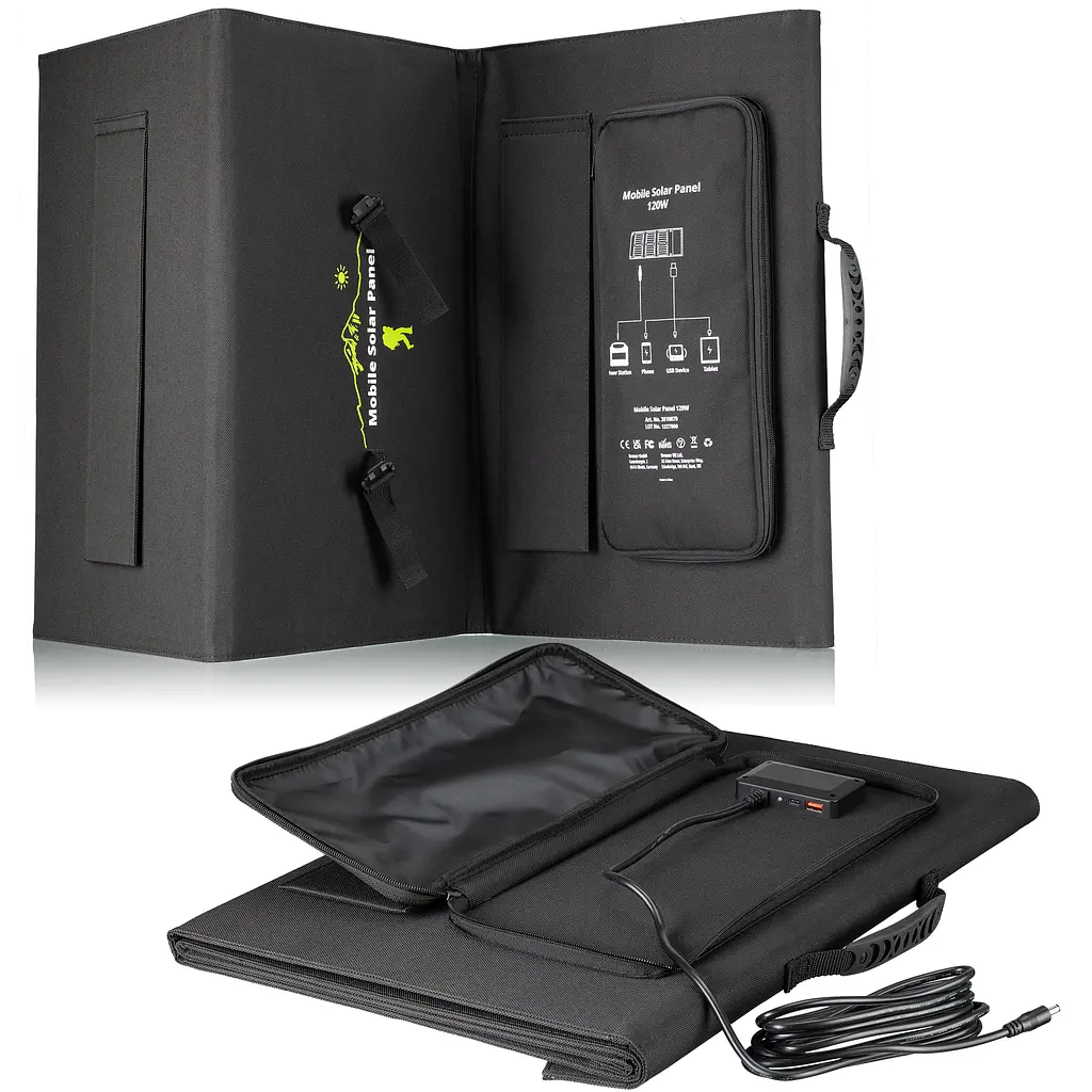 Портативний зарядний пристрій сонячна панель Bresser Mobile Solar Charger 120 Watt USB DC (3810070) - фото 2