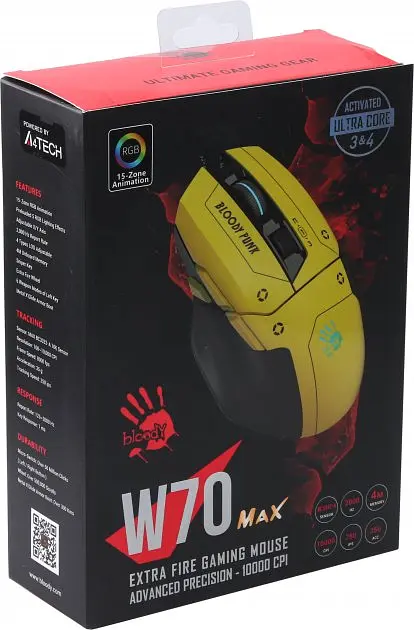 Миша ігрова A4Tech Bloody W70 Max Punk Yellow - фото 8