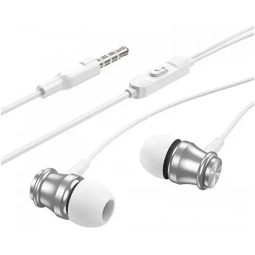 Наушники Borofone Platinum metal universal earphones with microphone BM75 1.2m Hi-Fi черные - фото 5