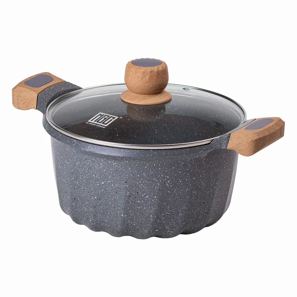 Каструля MGC HP-4-433G 24см 5л сіра