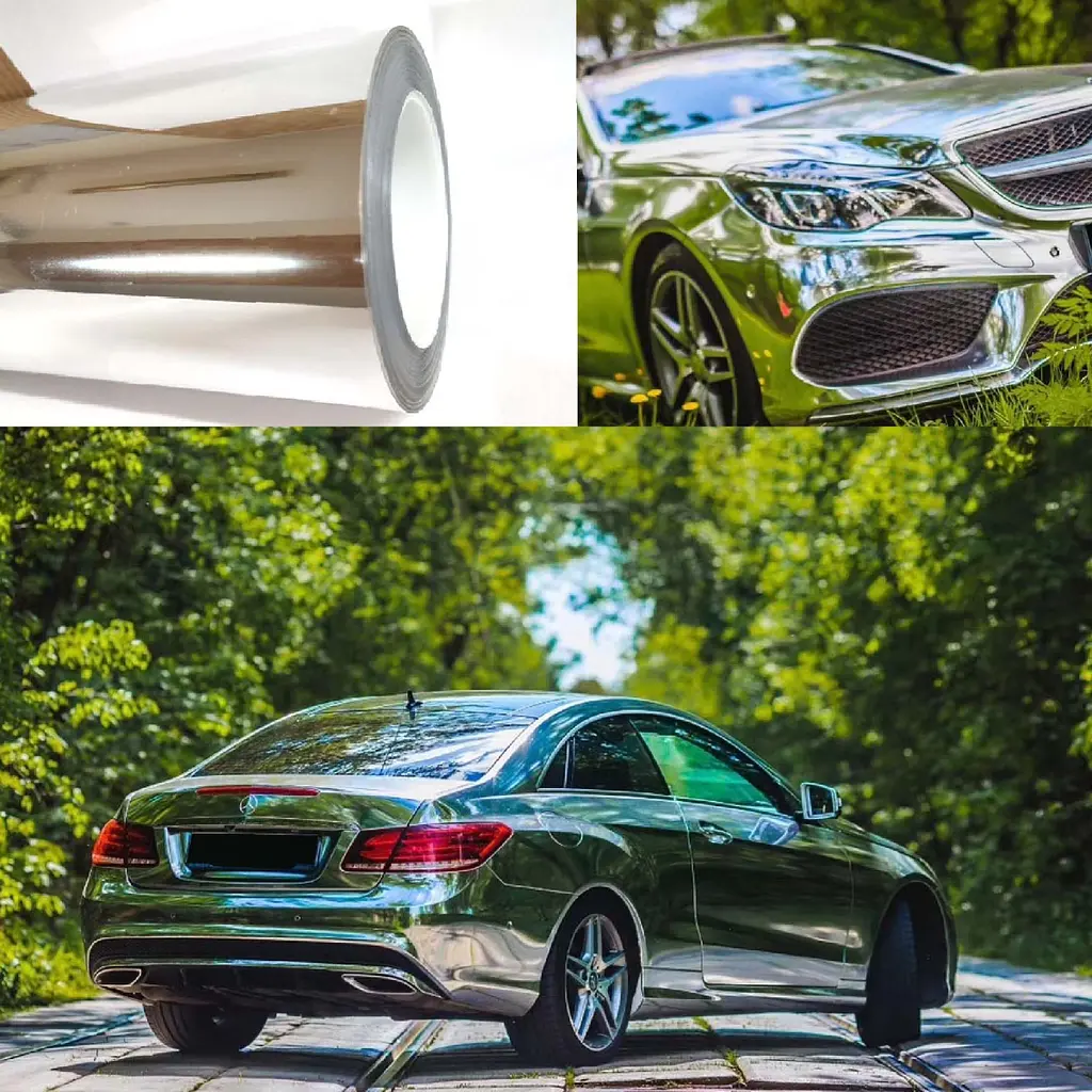Автомобільна Вінілова Плівка Mirror Silver 1.52 Метра х 1 Метр 160 мікрон (CL-SCM-09P) - фото 4