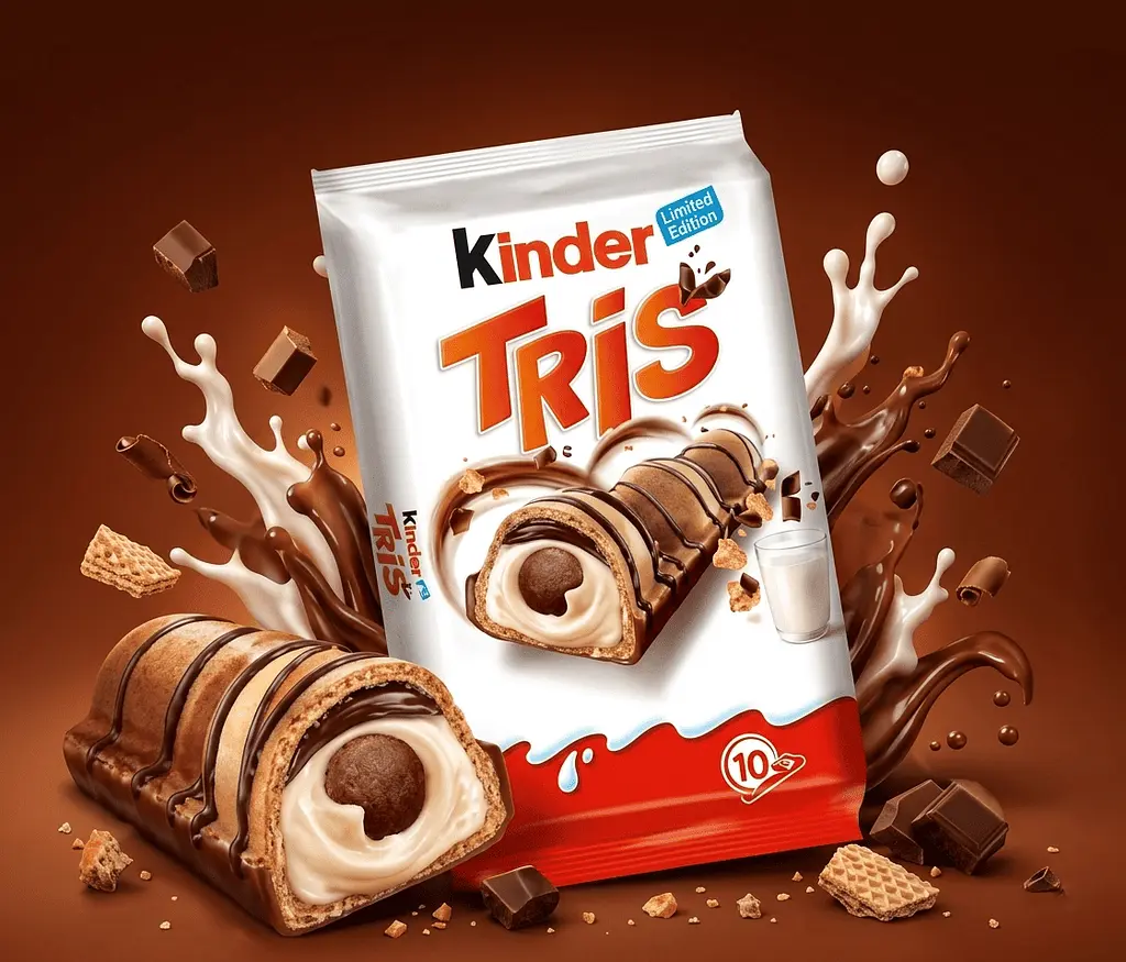 Вафельні батончики Kinder Tris 5 шт, 100 г - фото 2