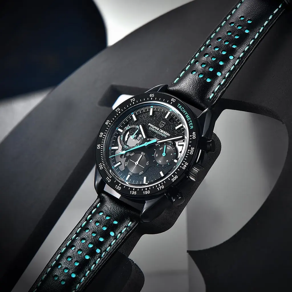 Наручний годинник чоловічий PD-1779 Black-Blue Pagani Design acs0031208 - фото 4