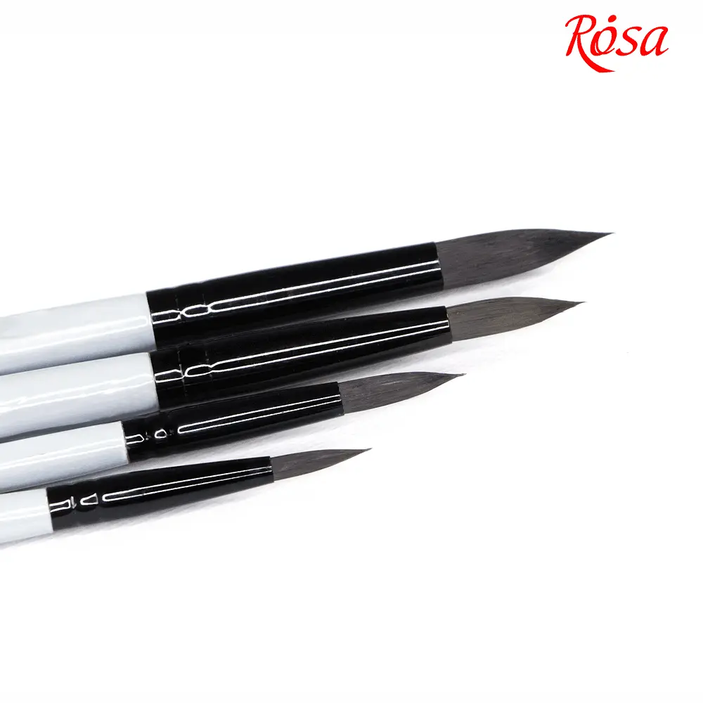 Кисть синтетика круглая TRAVEL BRUSH STREAM 158 №2 короткая ручка Rosa - фото 4