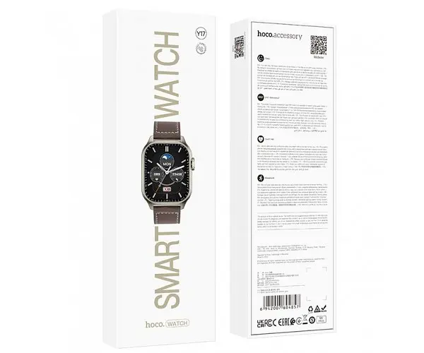 Смарт-часы Hoco Y17 Smart Sports Watch с поддержкой звонков золотистые (6942007604857) - фото 3