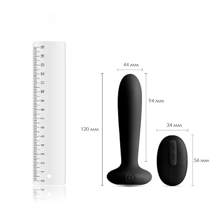 Анальна пробка Svakom Primo 12 см (чорний) - фото 4