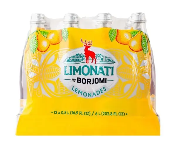 Borjomi Limonati, Упаковка 12 шт. х 0,5 л, Напій газований соковмісний Груша Боржомі, скло - фото 2
