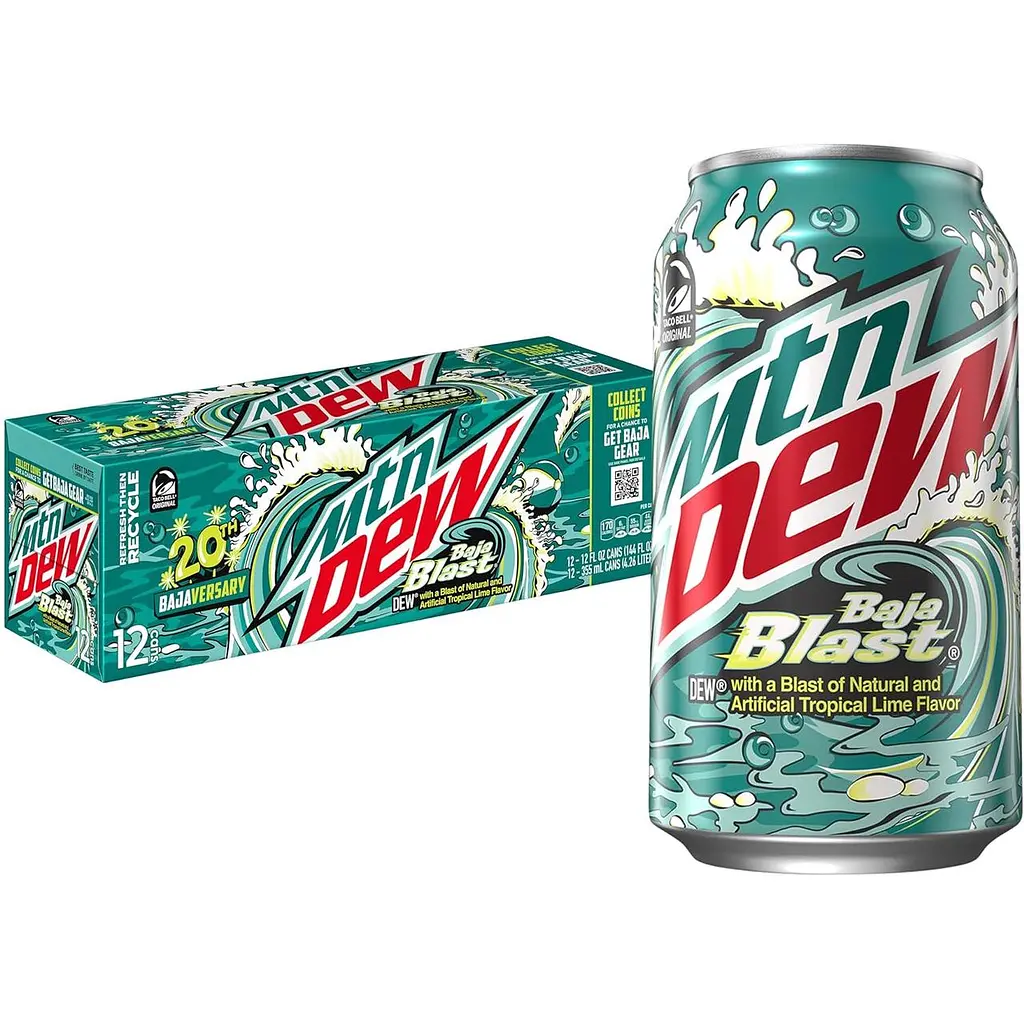 Газований напій Mountain Dew Baja Blast 355 мл - фото 4