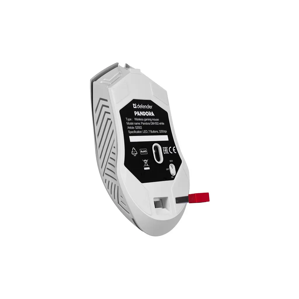 Мишка Defender Pandora GM-502 LED Wireless White (52502) - фото 6