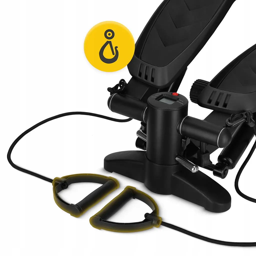 Степпер (мини-степпер) 4FIZJO Evo с эспандерами Black (P-5905973403863) - фото 4