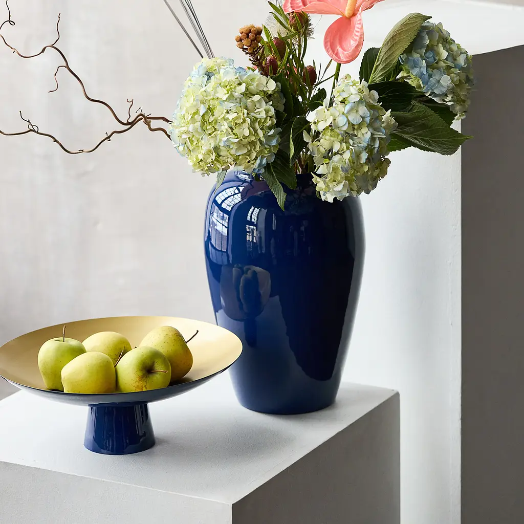 Ваза MBM HOME Элизиум железная глубокий синий золотой 230х230х350 мм (VB-04 DEEP BLUE/GOLD) - фото 16