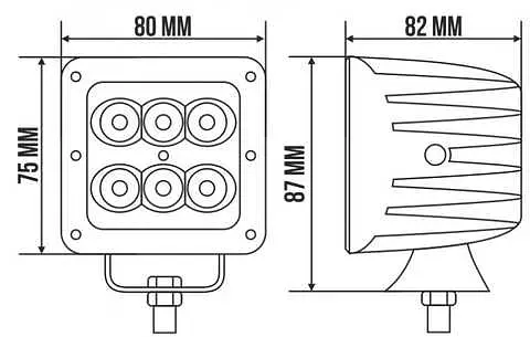 Світлодіодна додаткова LED фара Belauto Sport Алюмінієвий корпус (BOL0604S) - фото 2