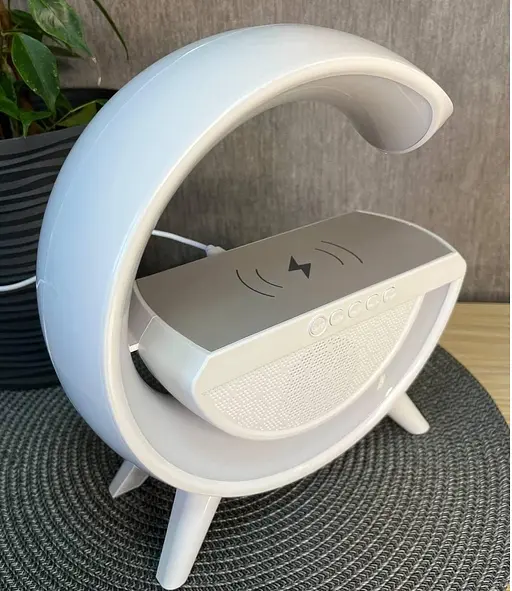 Бездротова портативна колонка з підсвічуванням Bluetooth 5.2, Wireless Charging, акумулятор, TF Card, USB Type-C - фото 6