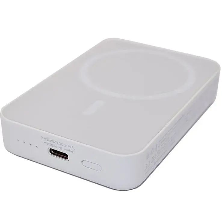 Бездротовий повербанк Remax RPP-65 10000mah 20W MagSafe Magnetic Wireless Power Bank White - фото 2