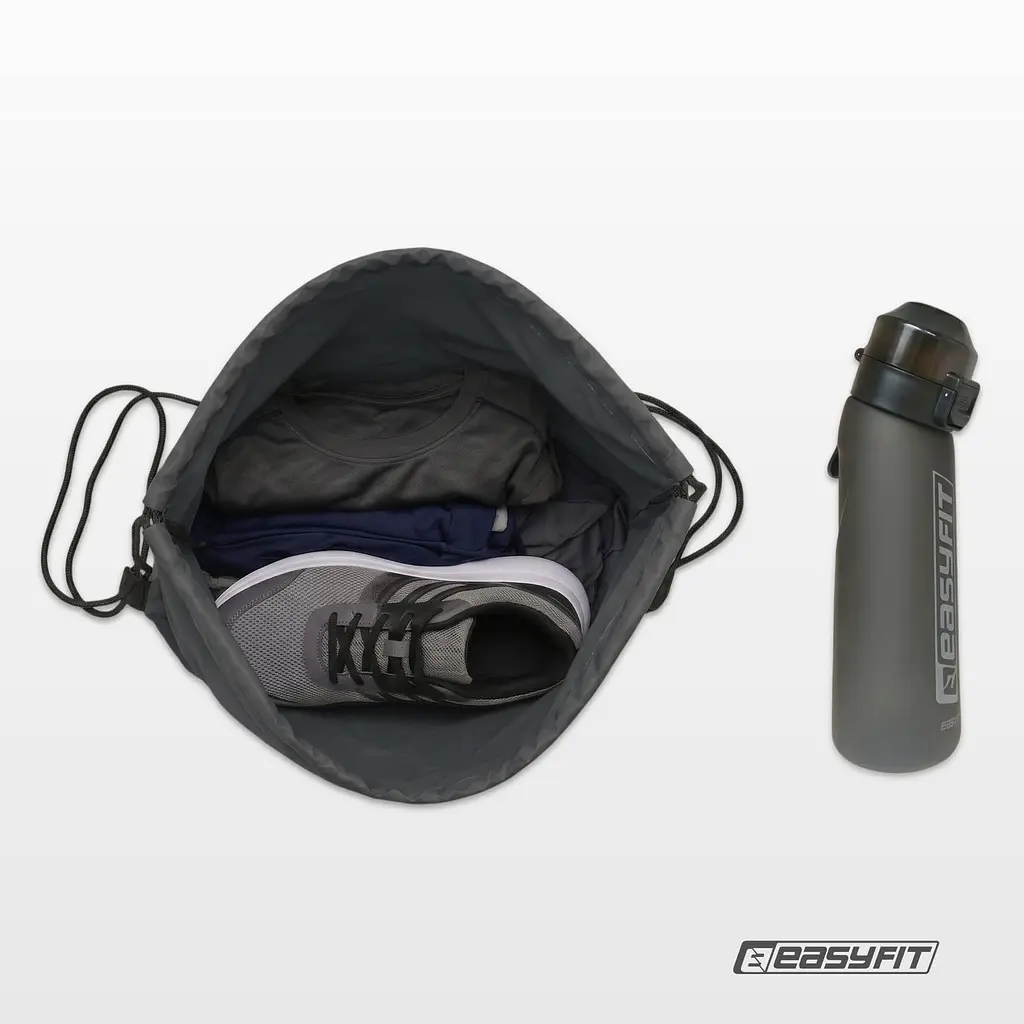 Сумка спортивна для взуття або інвентарю EasyFit чорна - фото 5