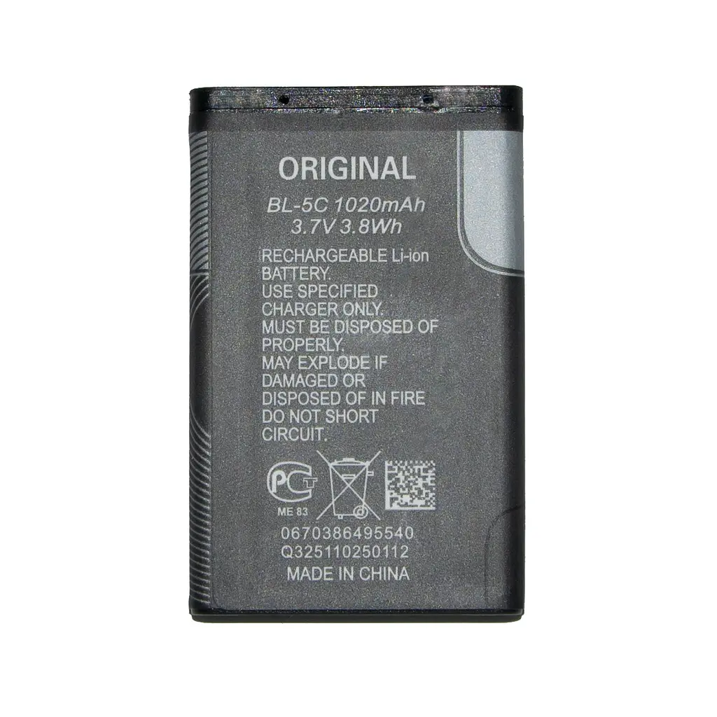 Батарея для телефону акумулятор для смартфона Original Bl-5C 1020 mAh 3.7V 3.8Wh - фото 4