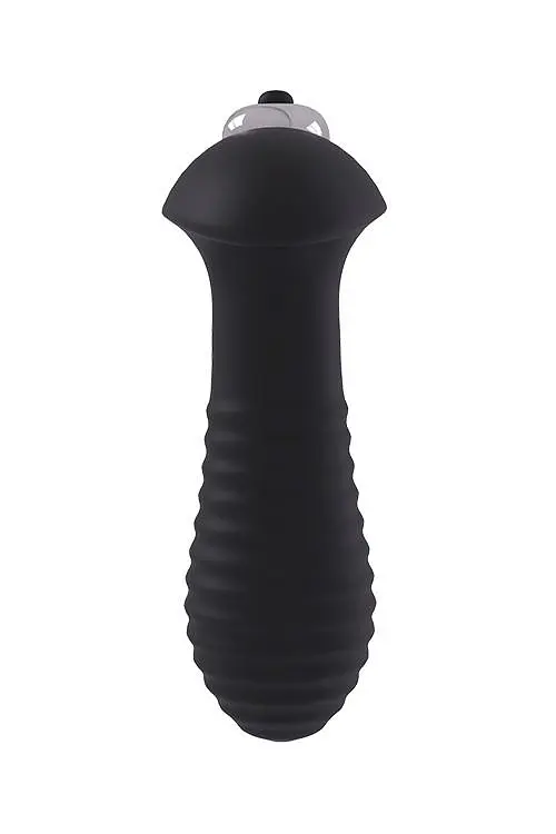 Анальна пробка з вібрацією Dream Toys Spiral Plug 9 см (чорний) - фото 3