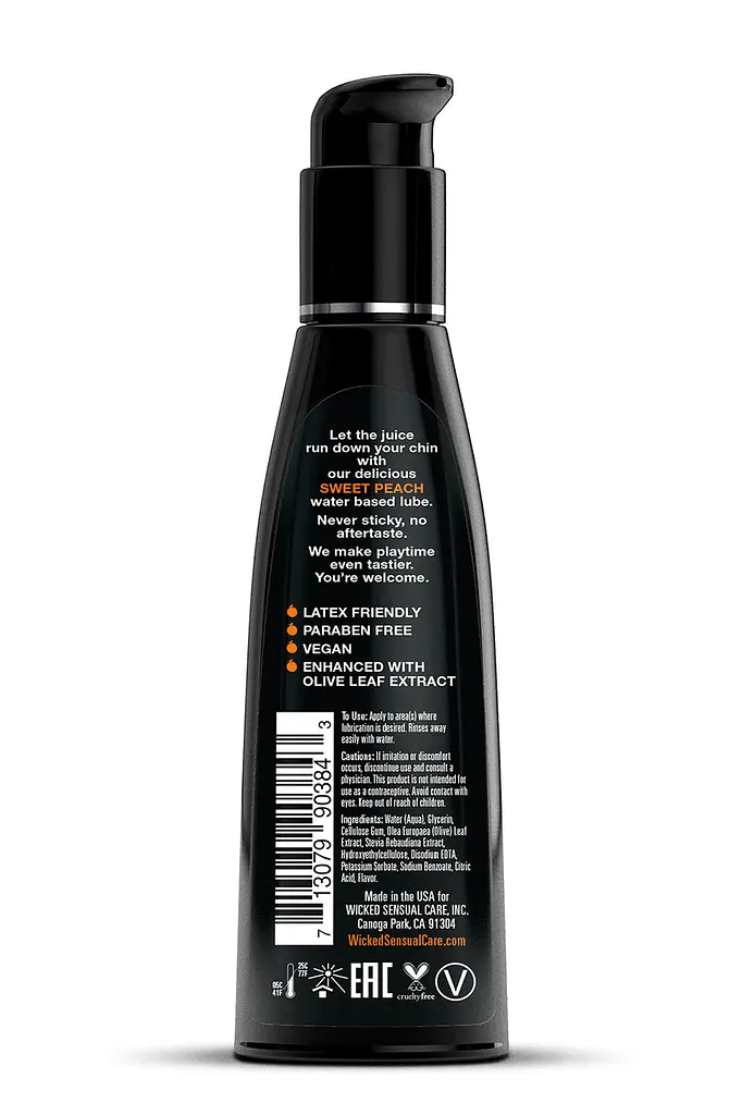 Їстівний лубрикант зі смаком персика Wicked Aqua 120 ml - фото 3