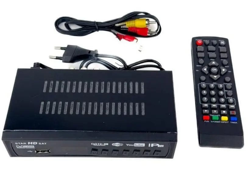 Цифрова ТВ-приставка Т2-тюнер DVB-T2/C IPTV з Wi-Fi, HDMI, USB, дисплеєм та пультом ДК, чорна - фото 7