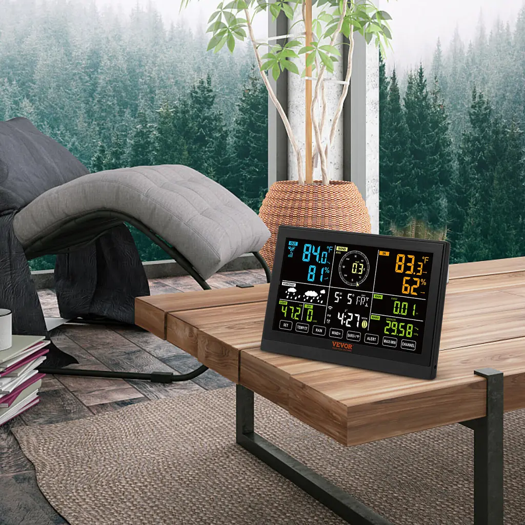 Метеостанція із сонячною панеллю VEVOR Profi 7-в-1 Wi-Fi - фото 12