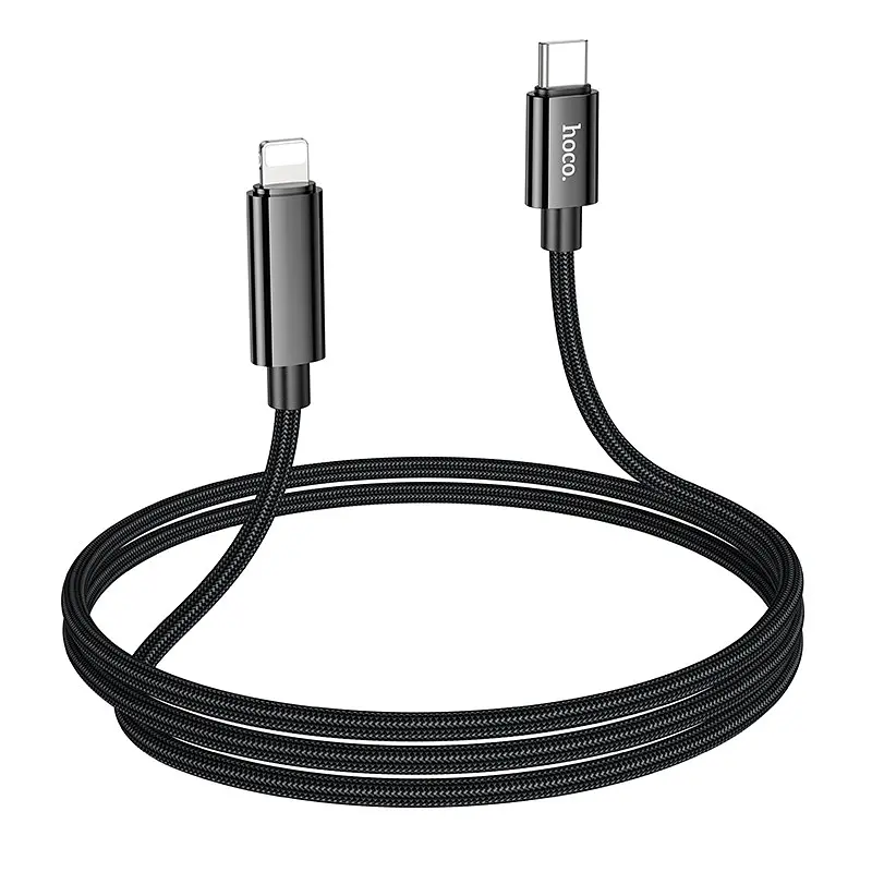 Кабель Hoco U125 Benefit PD зарядный кабель с дисплеем iP Черный - фото 3
