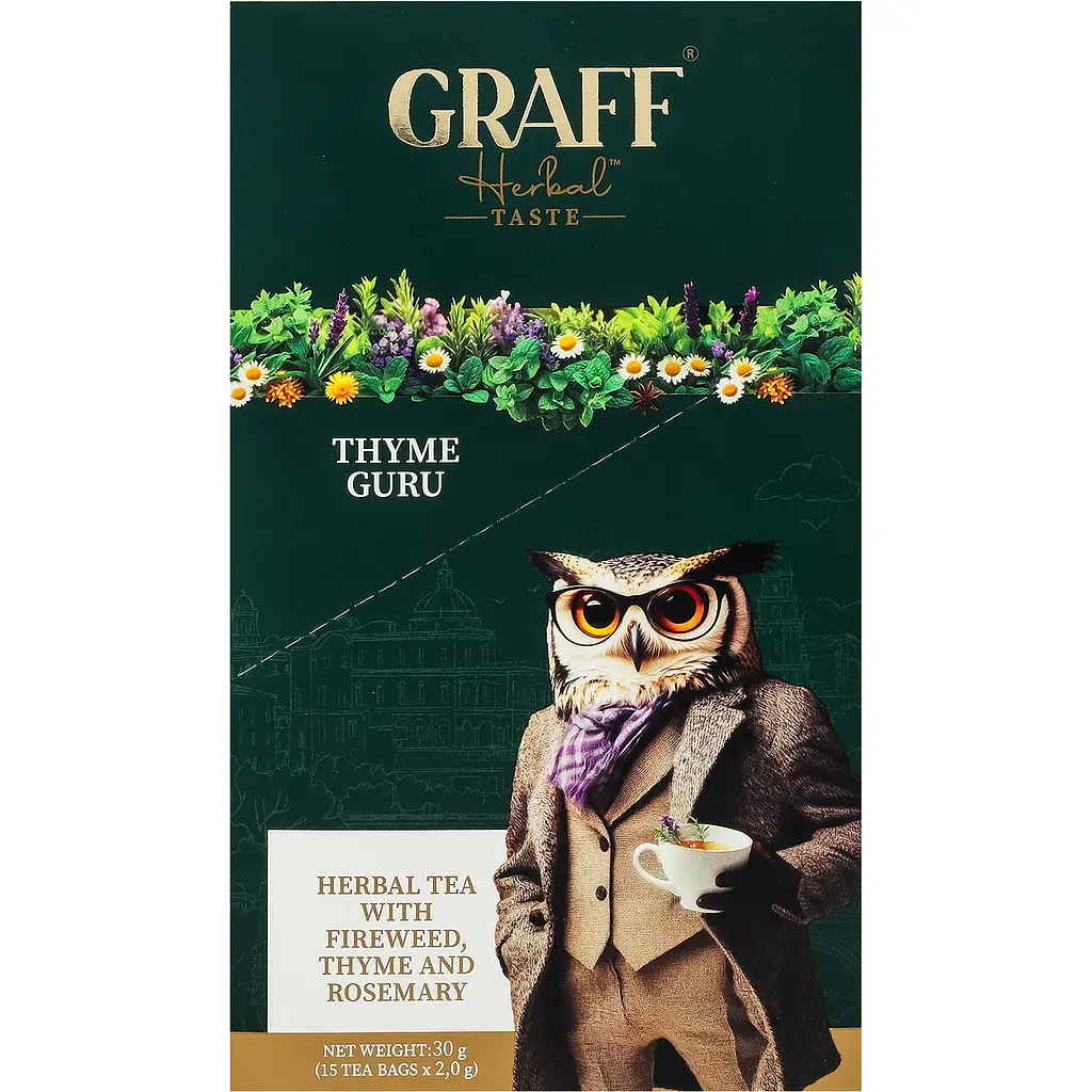 Чай трав'яний Graff  Чебрецевий Гуру Thyme Guru 30 г (15 шт. по 2 г) - фото 3