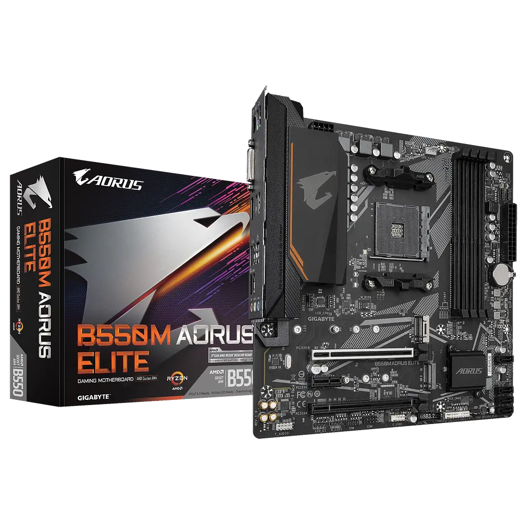 Материнська плата Gigabyte B550M Aorus Elite Socket AM4 (B550M AORUS ELITE) - фото 4