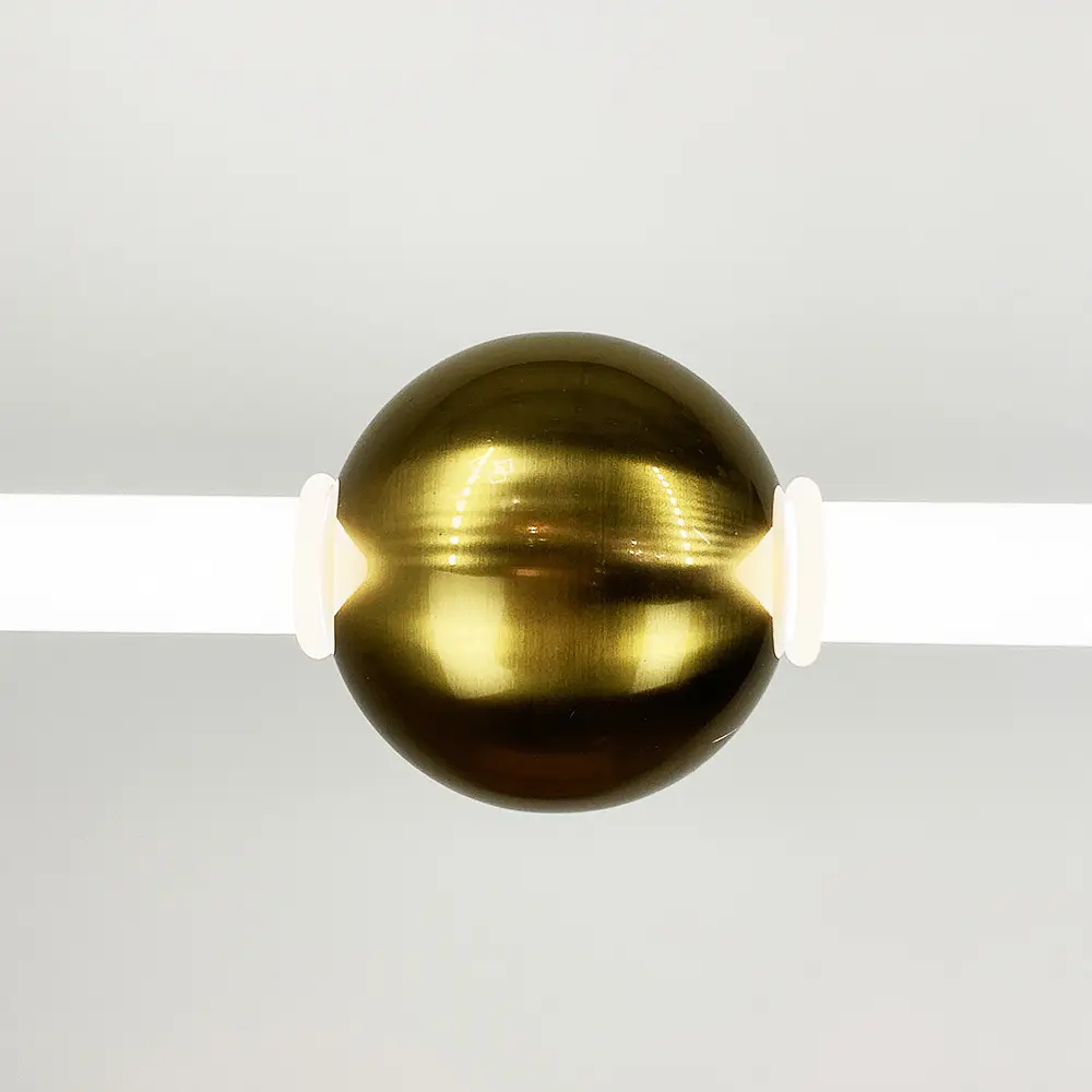 Led світильник Tube&Ball із латунною кулькою у двох формах Line.F Сторона Вертикальна - фото 2