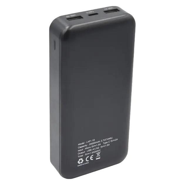 Зовнішній акумулятор Power Bank Linkage LKP-21 2xUSB LCD 10000 mAh Black (3_02406) - фото 2