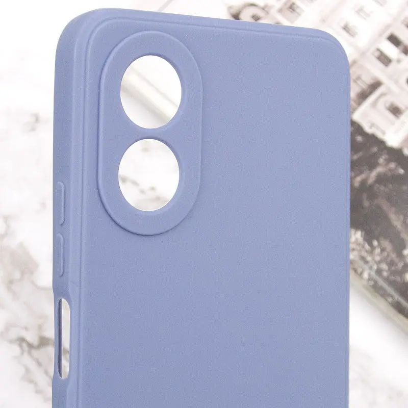 Силіконовий чохол Candy Full Camera для Oppo A58 4G Блакитний / Mist blue - фото 5