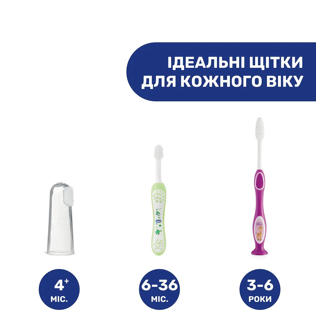 Дитяча зубна щітка Chicco для молочних зубів Жираф, малиновий, 3-6 років (09079.10.20) - фото 6