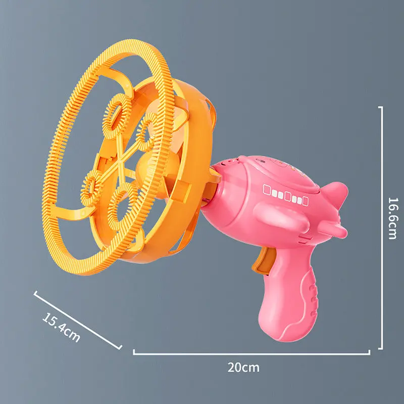 Пістолет для мильних бульбашок H035 Bubble Gun з пропелером 2in1 + bottle 250ml Pink - фото 6