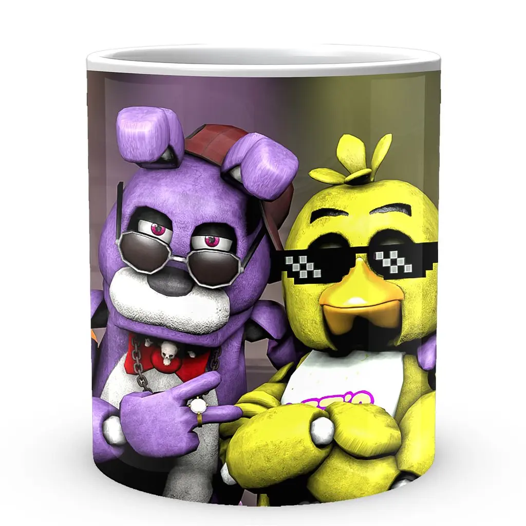 Кухоль GeekLand Five Nights At Freddys П'ять ночей з Фредді Аніматроніки в костюмах FN.02.390 330 мл білий - фото 2