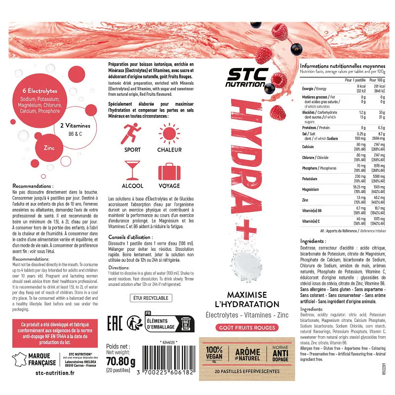 Изотоник STC Nutrition Hydra + Fruits Rouges 20 шипучих таблеток - фото 4