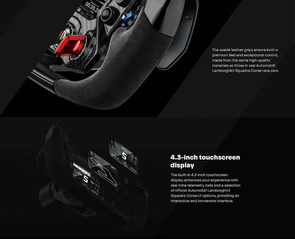 Кермо MOZA Racing Lamborghini Essenza SCV12 Eкран 4.3" RGB Black - фото 14