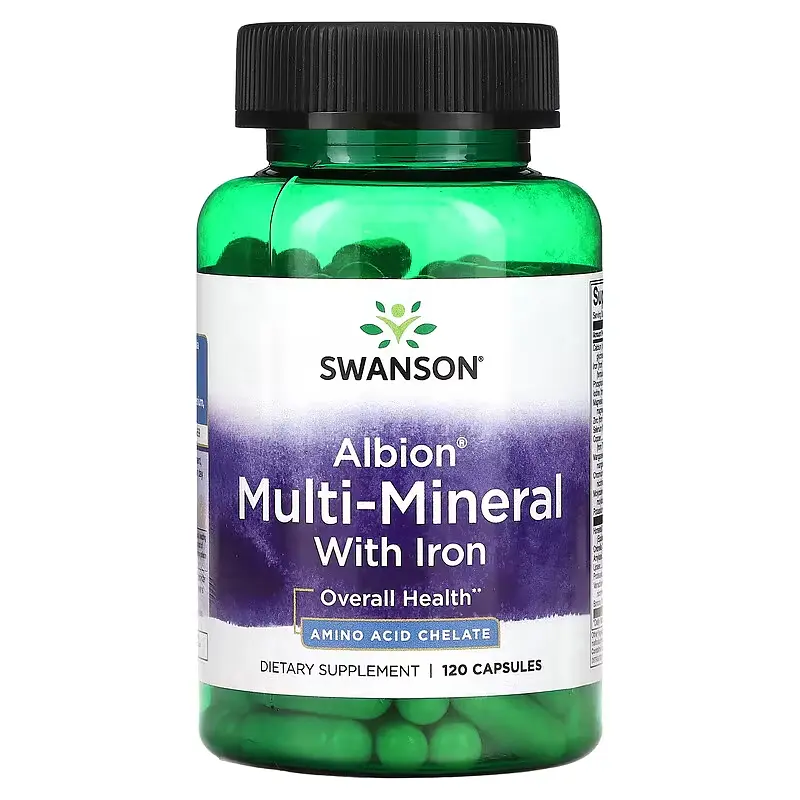 Мультимінерали із Залізом Albion Multi-Mineral With Iron - 120 капсул
