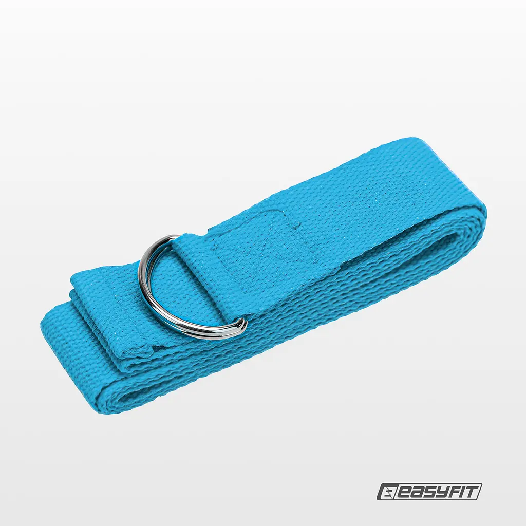 Ремінь для йоги EasyFit світло-блакитний - фото 2
