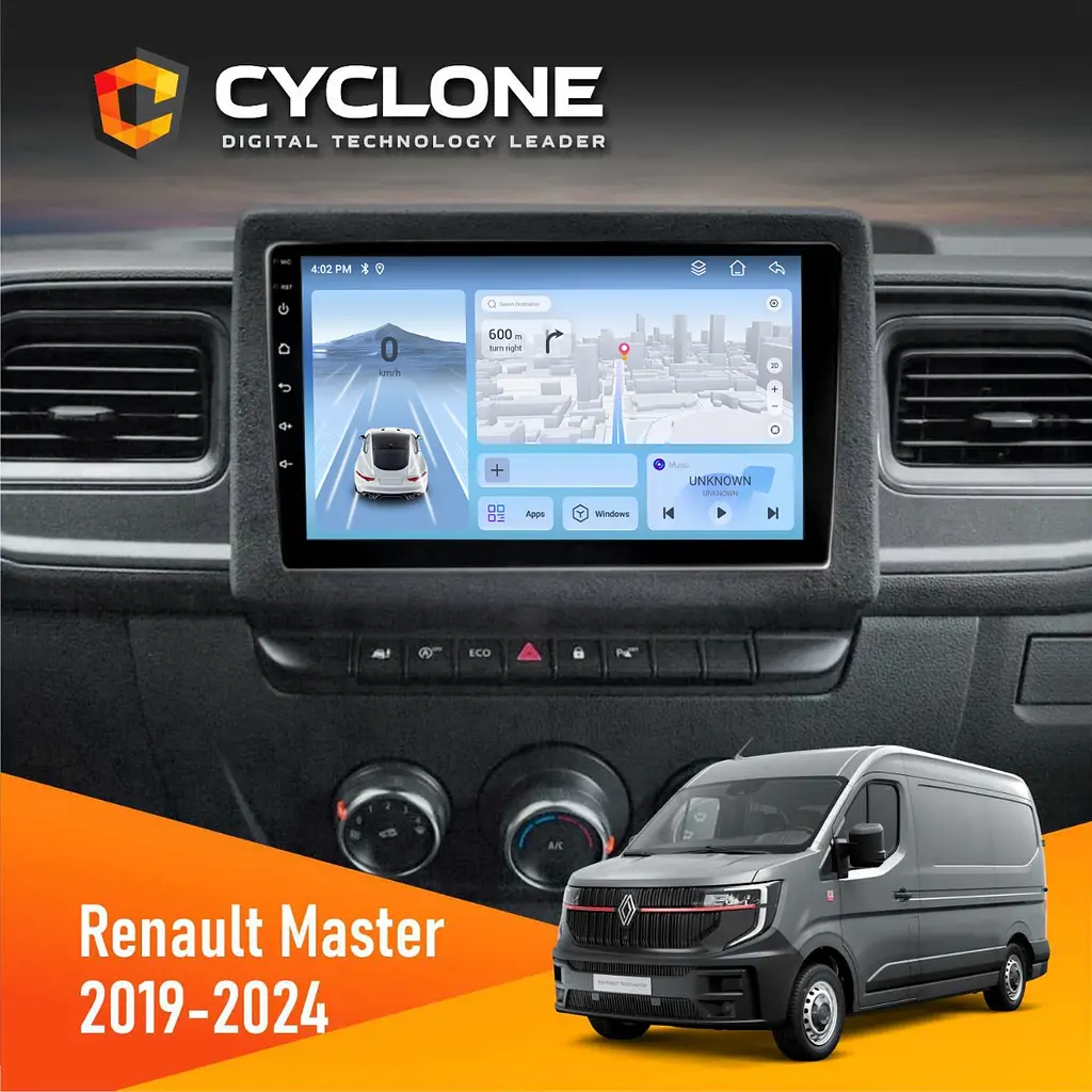 Штатна магнітола Renault Master 2019+ Cyclone C10-012 4x64, DSP, 4G Cyclone (НФ-00008983)