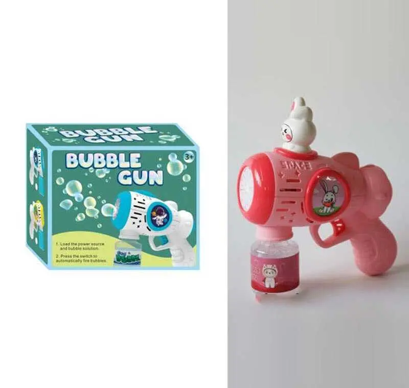 Пістолет з мильними бульбашками, XD800J, зі світловими ефектами, автоматичний, з мильним розчином - фото 2