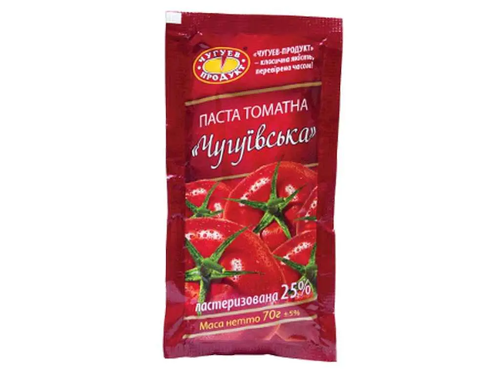 Томатна паста ЧУГУЄВ ПРОДУКТ Чугуївська 70г пастеризована 25% соше