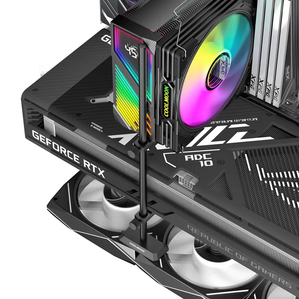 Підставка для відеокарти Coolmoon GH-260 Black (GH260 Black) - фото 7
