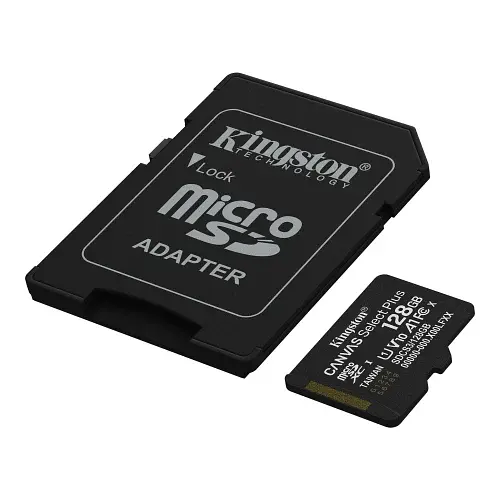 Карта пам'яті microSDXC, 128Gb, Kingston Canvas Select Plus, Class10 UHS-I U1 V10 А1, SD адаптер, до 150 МБ/с (SDCS3/128GB) - фото 2