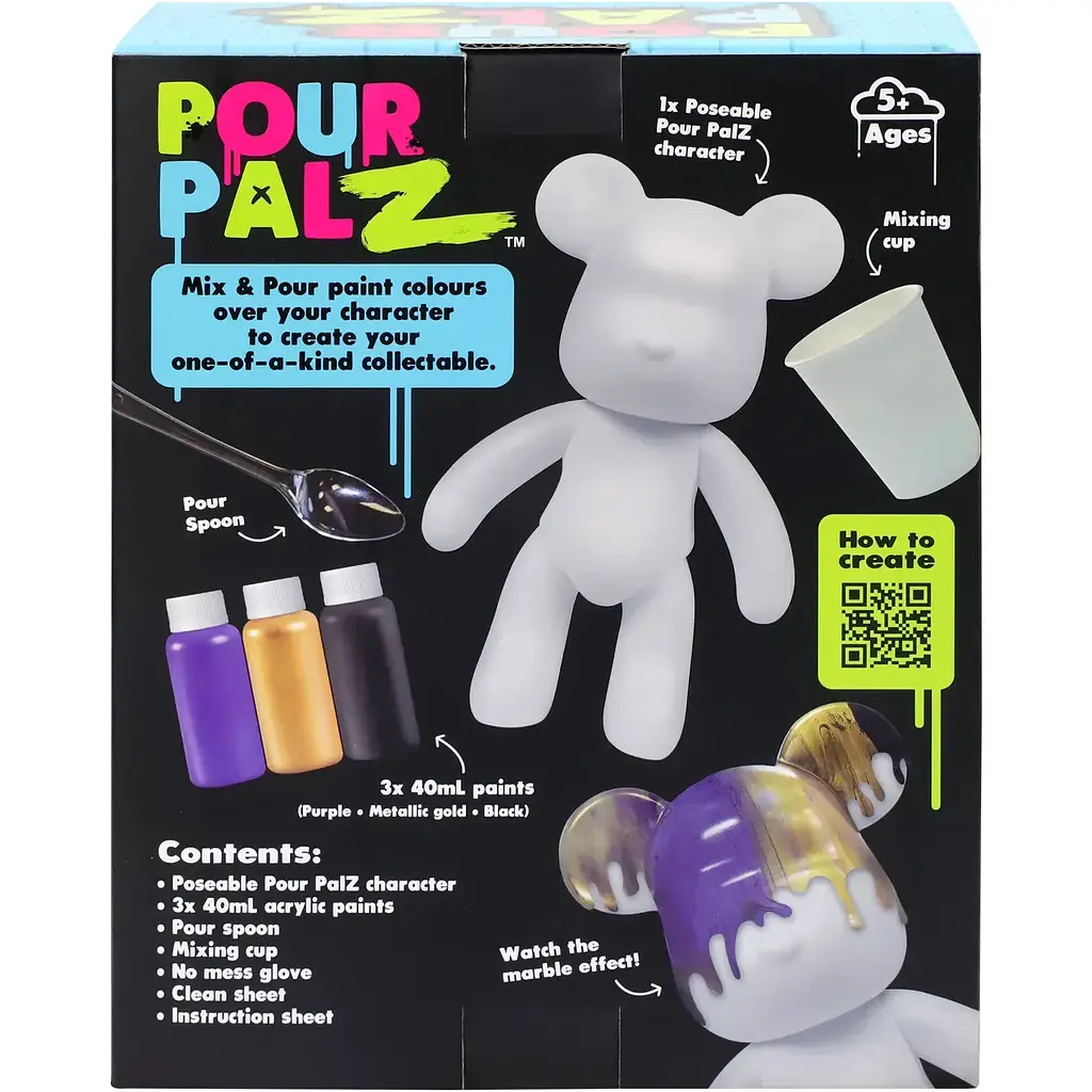 Набор для творчества ToyMonster Pour Palz Мишка Полуночное золото S2 (GS-G25029) - фото 4