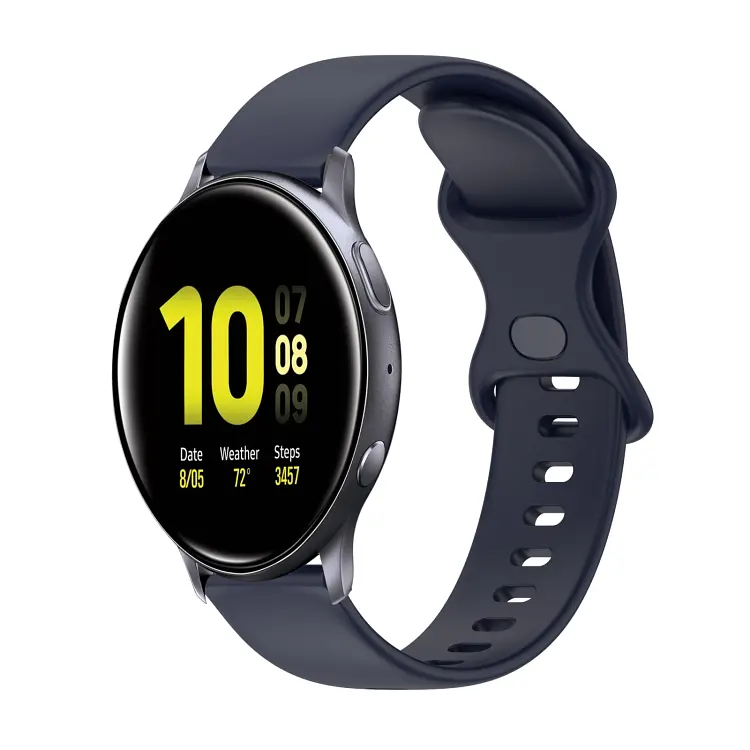 Силіконовий ремінець для смарт-годин BeWatch Amazfit універсальний 20 мм Темно-синій (101N3L06.2) - фото 6