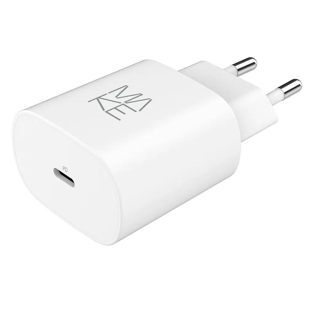 Зарядний пристрій мережевий MAKE 25W GaN3 Mini Type-C PD3.0 White - фото 2